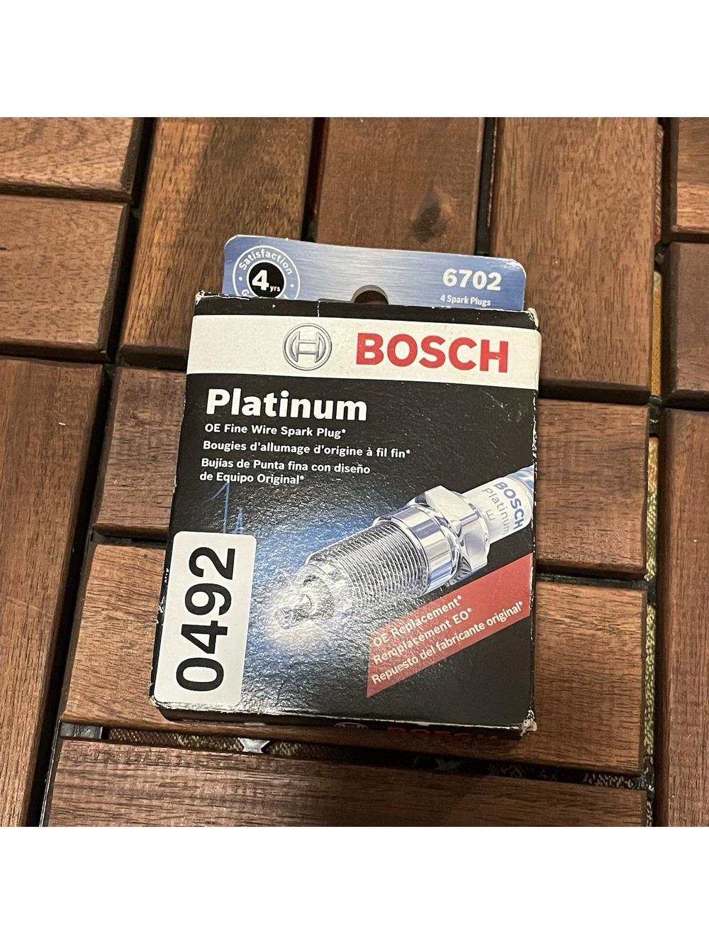 ✅ Bosch Platinum Spark Plugs Set of 4 Mercedes Audi 6702 #️⃣492